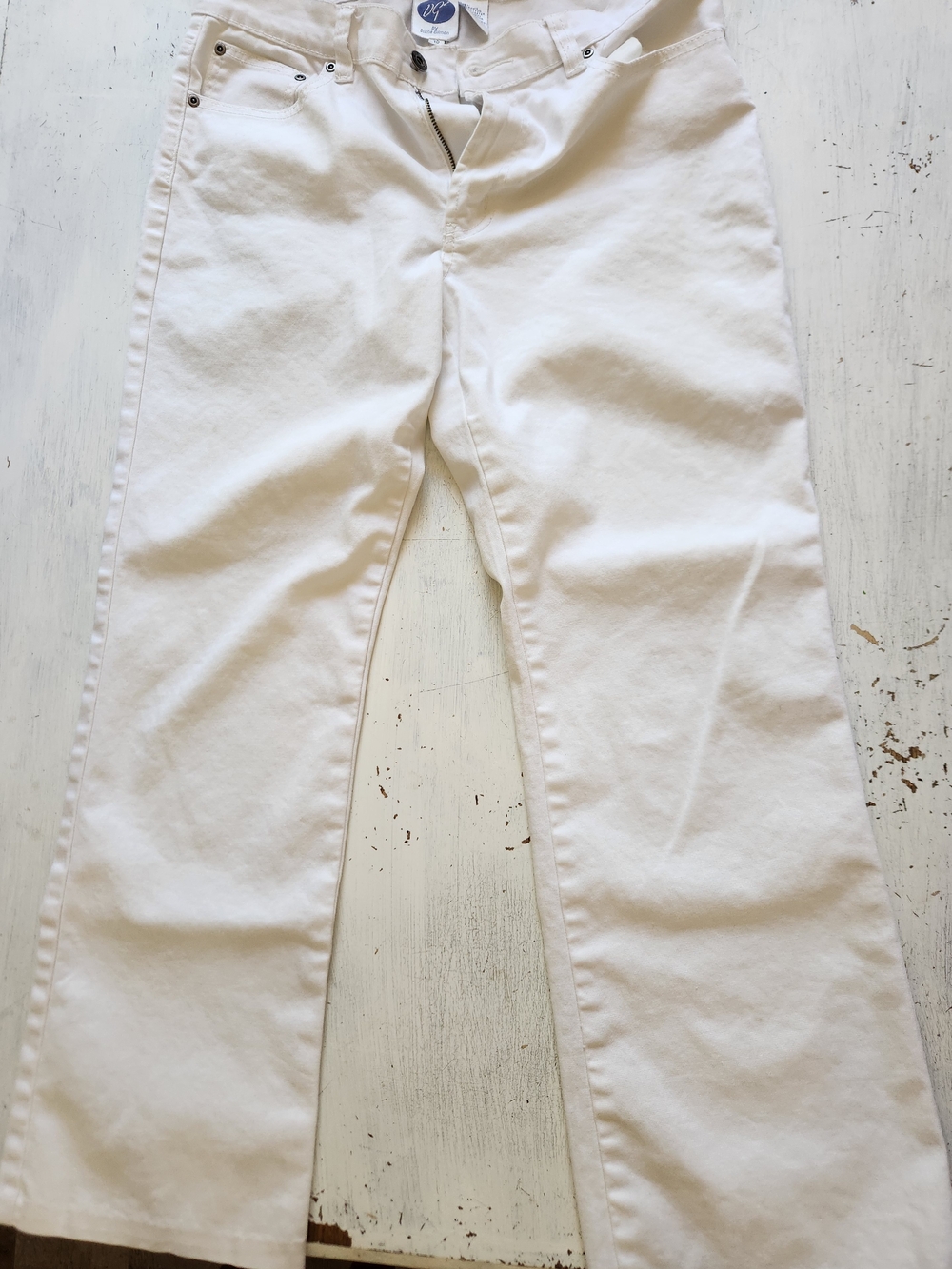 Womens White Denim DG2 Jeans